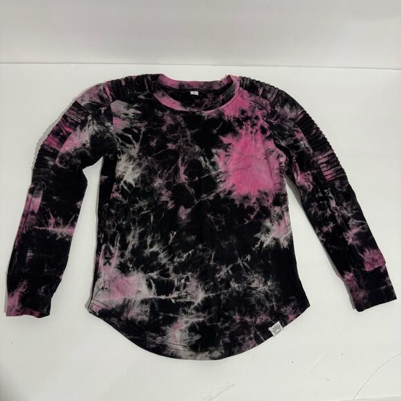 Posh Kiddos Pink & Black Tie Dye Biker Outfit Set Size 3 - Picture 2 of 7